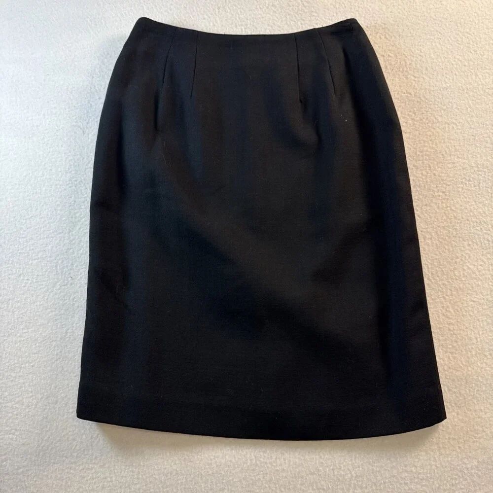 Valerie Steven's Pure New Wool Black Maxi Skirt‎ Size 4 Career Office